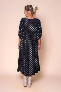 Frenchie Midi Dress in Black
