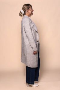 Tilda Twirl Knit Coatigan in Beige Marle
