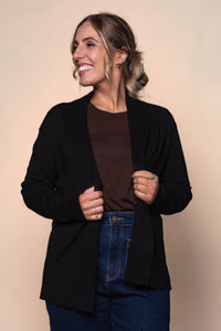 Nicolette Shawl Cardigan in Black