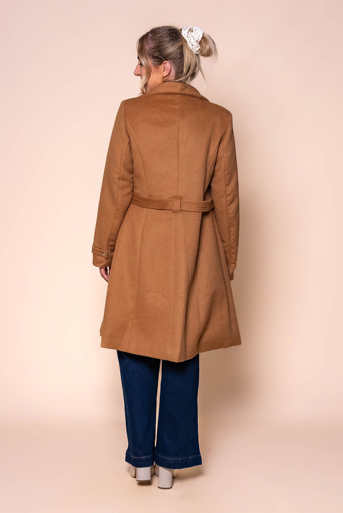Justine Wrap Coat in Camel