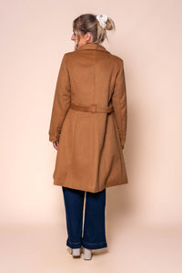 Justine Wrap Coat in Camel