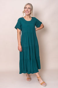 Verina Dress in Forest Green