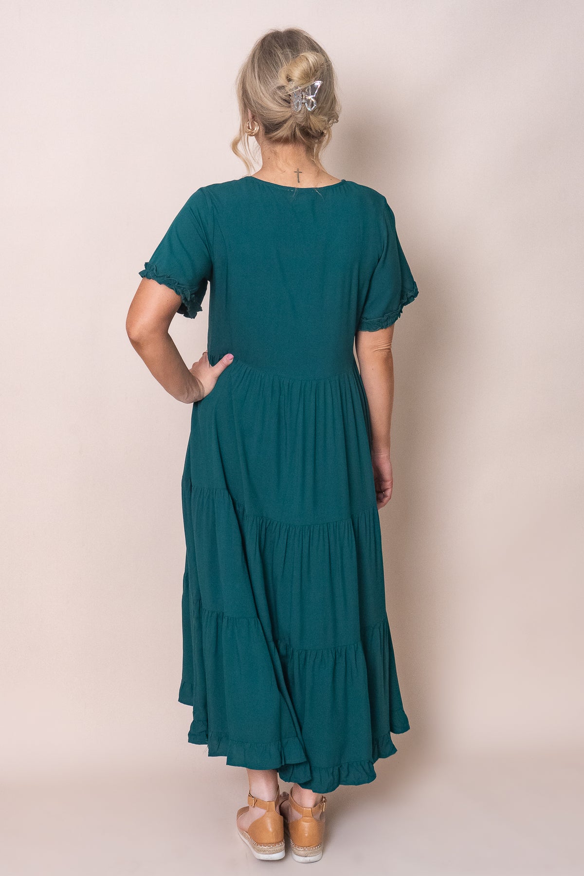 Verina Dress in Forest Green