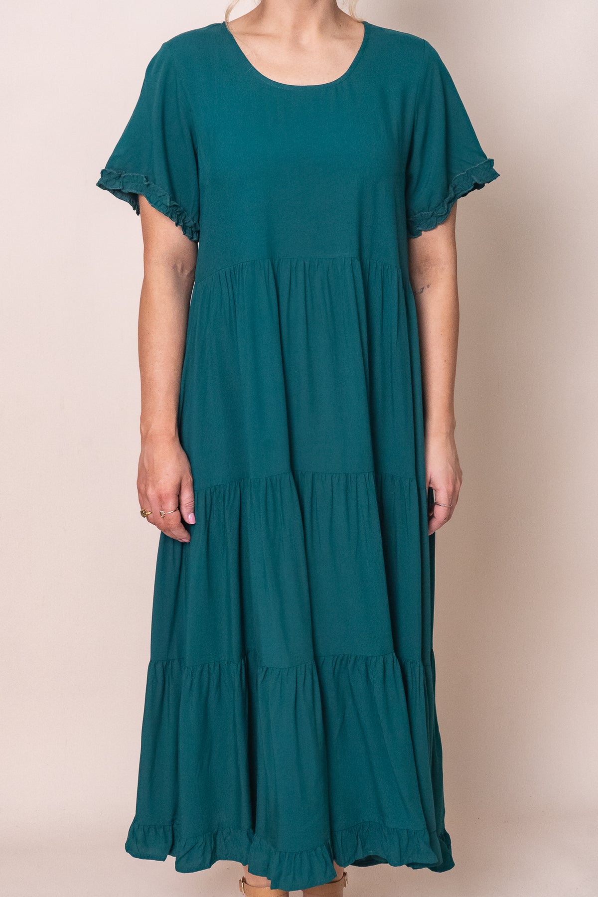 Verina Dress in Forest Green