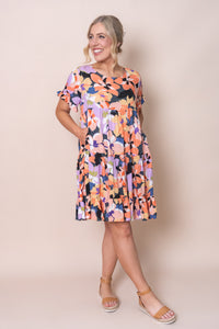 Fleur Dress in Orange Multi