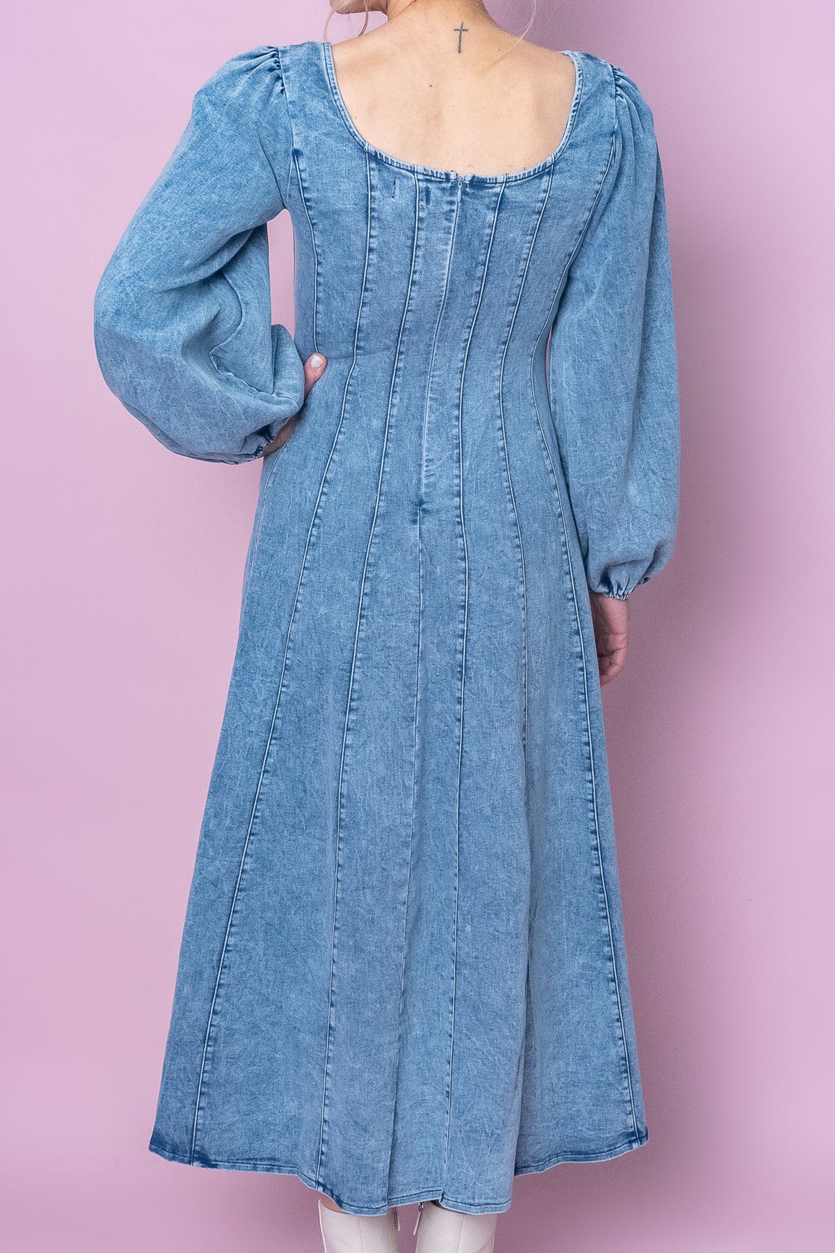 Andy Dress in Light Denim