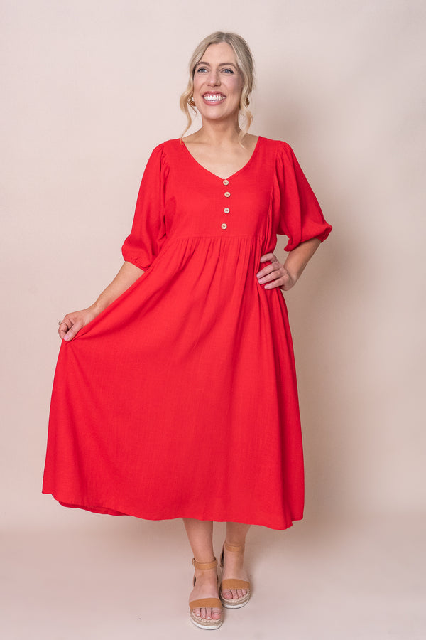 Emery Dress in Red