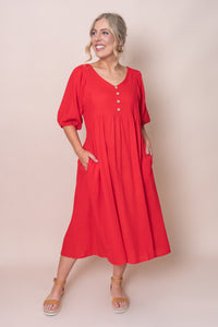 Emery Dress in Red