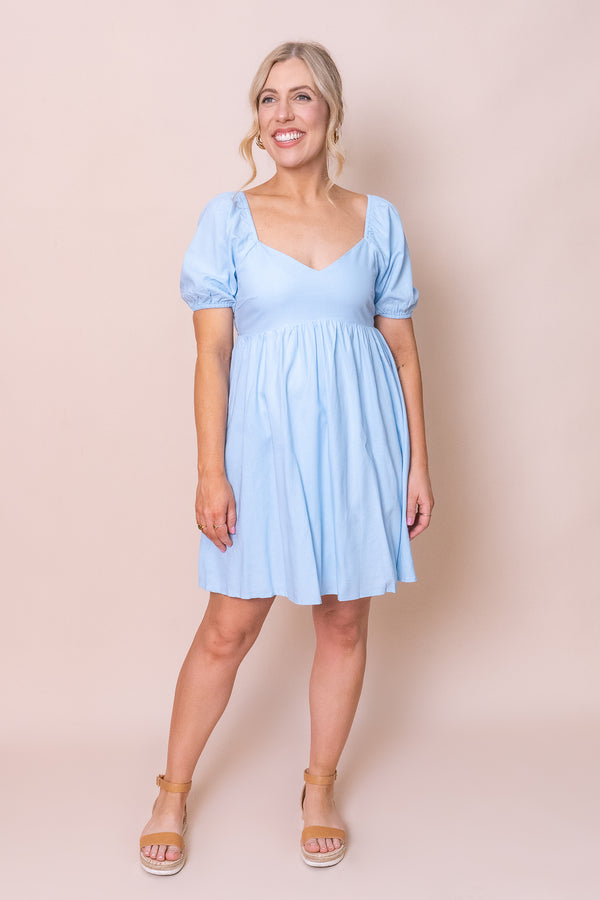 Nadia Dress in Powder Blue