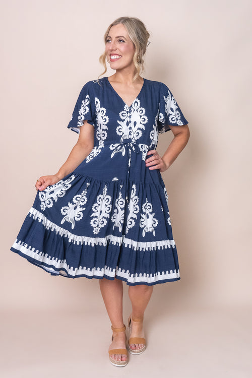 Sabine Dress in Navy