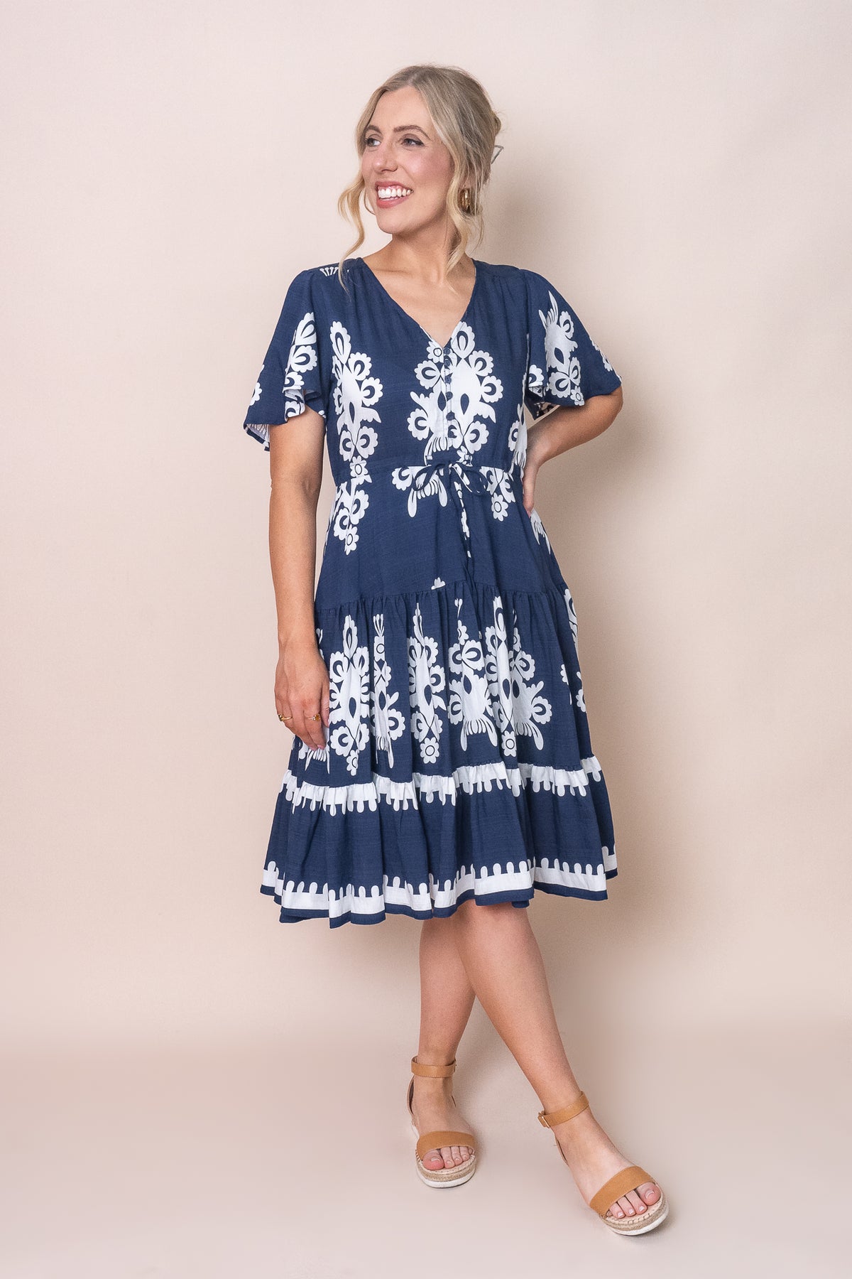 Sabine Dress in Navy