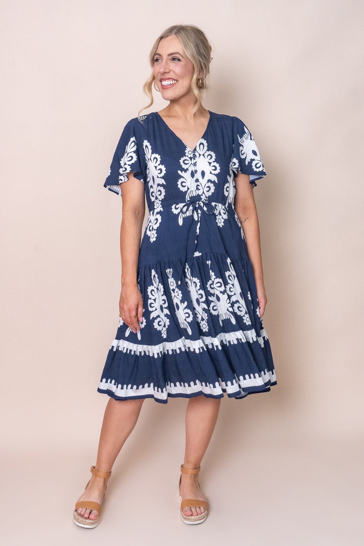 Sabine Dress in Navy