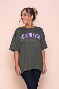 Interval Tee in Khaki/Lilac - Foxwood