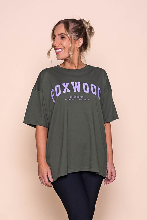Interval Tee in Khaki/Lilac - Foxwood