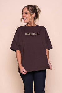 Studio Oversized Tee in Chocolate - Silent Theory