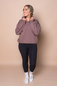 College Zip Crew in Mocha - Foxwood