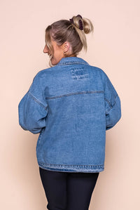Blair Denim Jacket in Light Blue - All About Eve