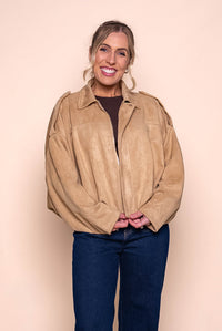 Rhianna Bomber Jacket in Light Camel