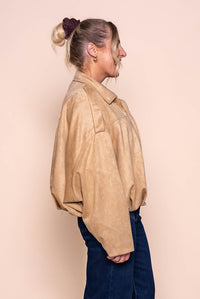 Rhianna Bomber Jacket in Light Camel