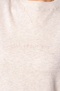 AAE Washed Relaxed Crew in Oatmeal - All About Eve