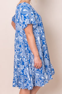 Miranda Dress in Cobalt