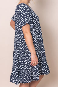 Tia Dress in Navy