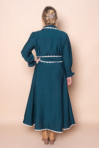 Iggy Midi Dress in Dark Teal