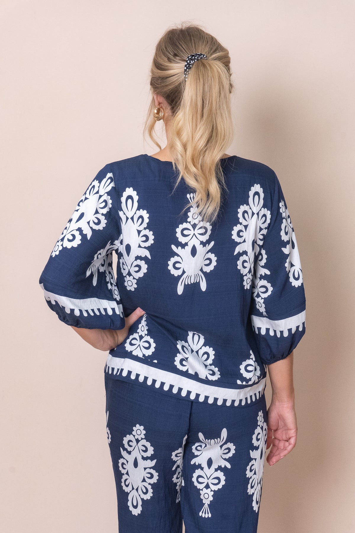 Geneva Top in Navy