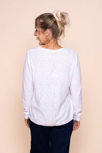 Margaux Jersey Knit Top in White