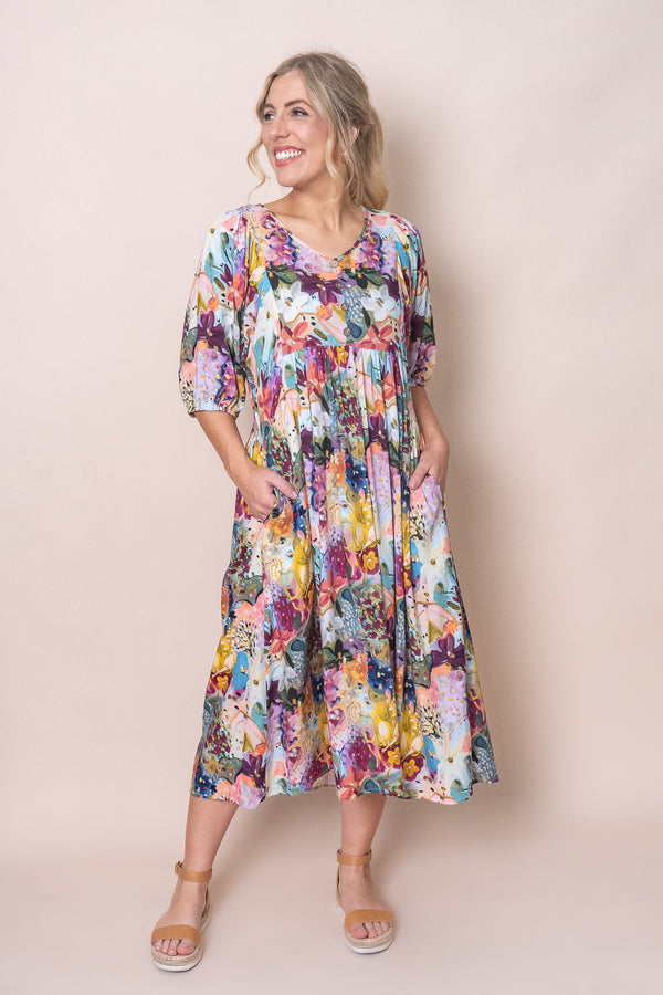 Zandra Dress in Pink Multi