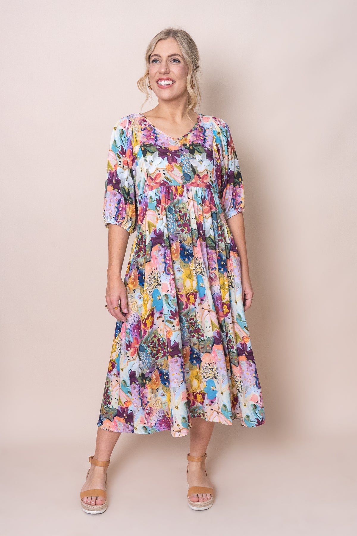 Zandra Dress in Pink Multi