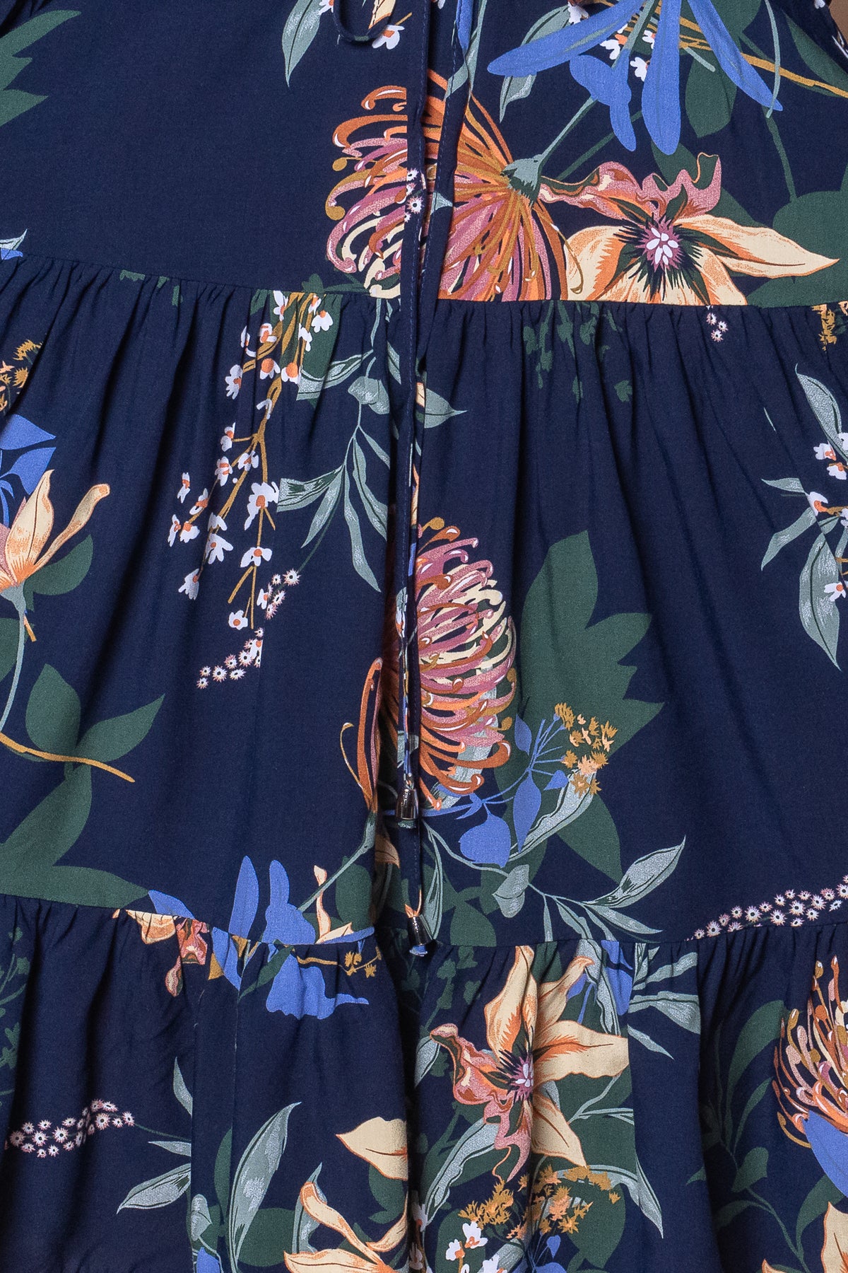 Oceana Floral Dress in Navy