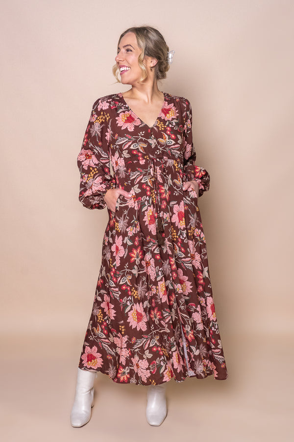 Trinity Maxi Dress in Chocolate