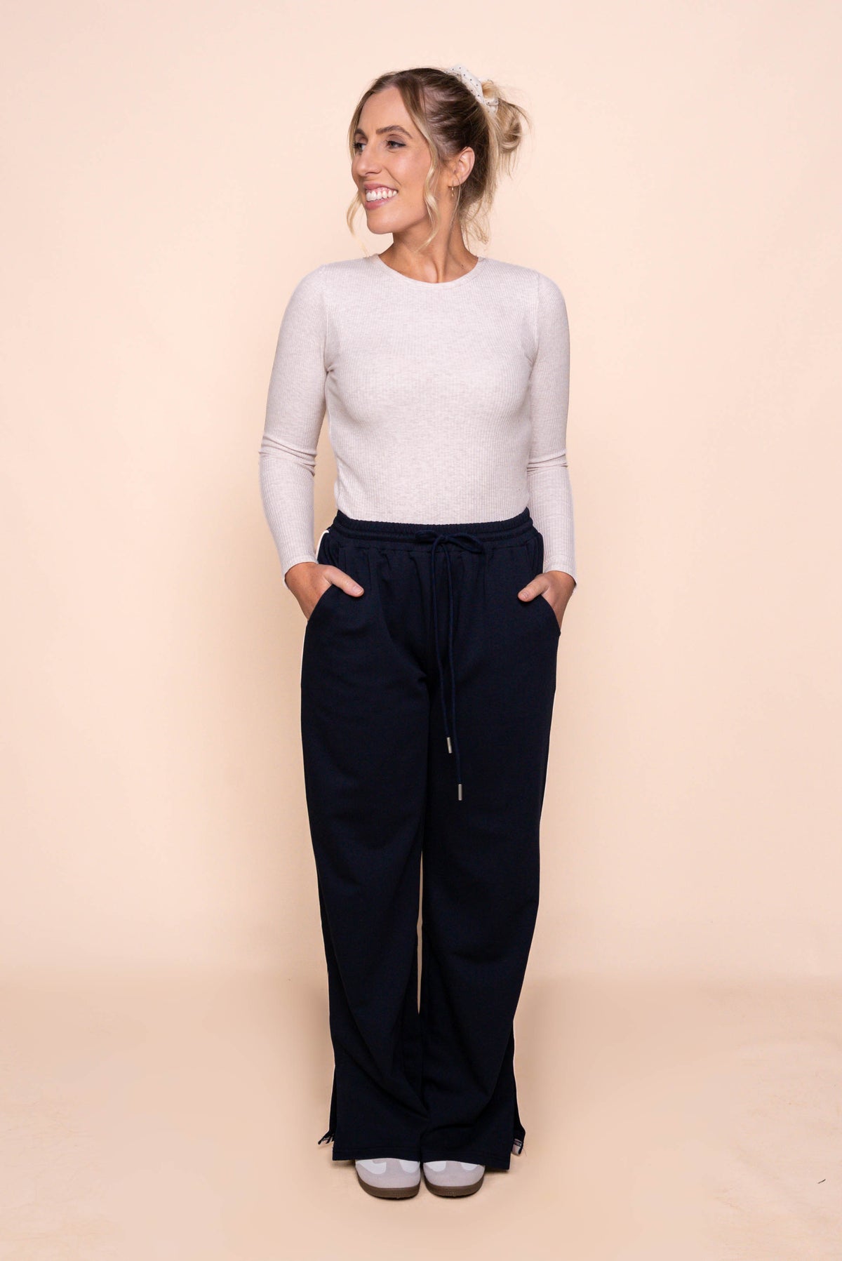 Harley Jersey Pants in Dark Navy