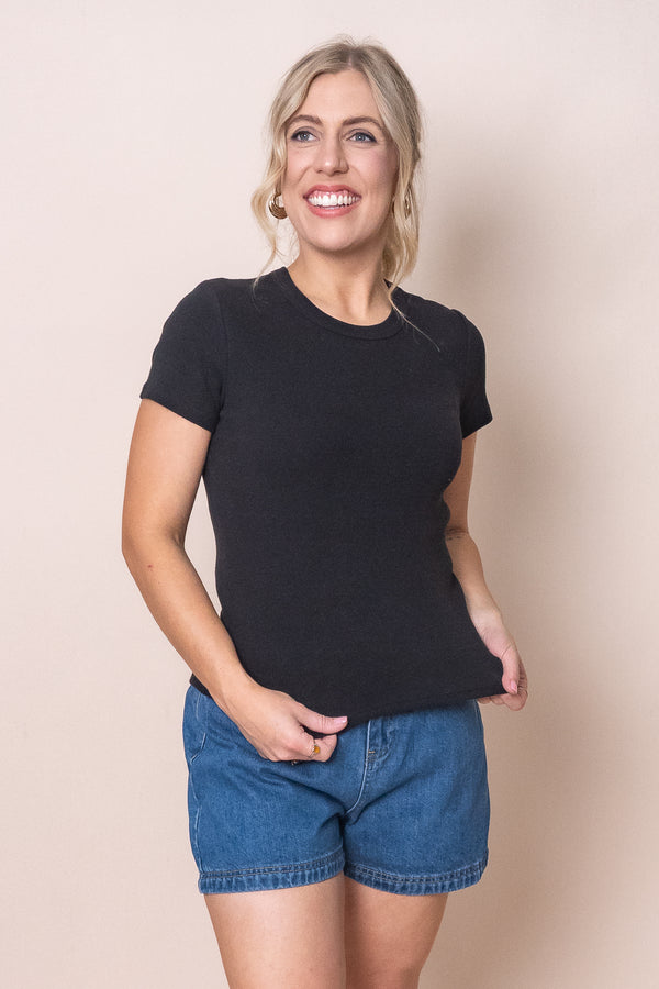 Eve Regular Tee in Black - All About Eve