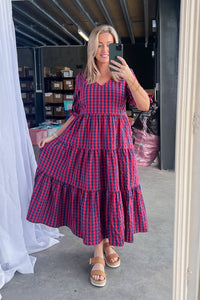 Romy Midi Dress in Watermelon