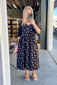 Daphine Midi Dress in Black