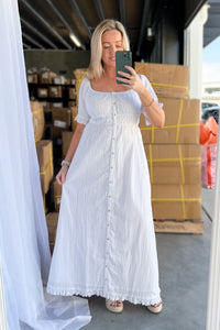 Rain Maxi Dress in White - All About Eve