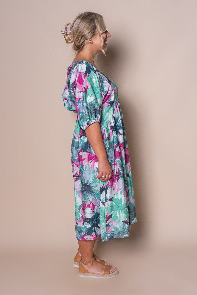 Sheree Midi Dress in Teal