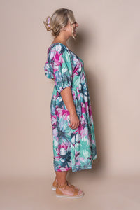 Sheree Midi Dress in Teal