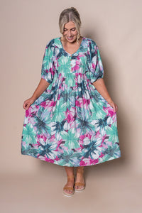 Sheree Midi Dress in Teal