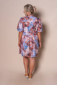 Natalia Floral Dress in Rust