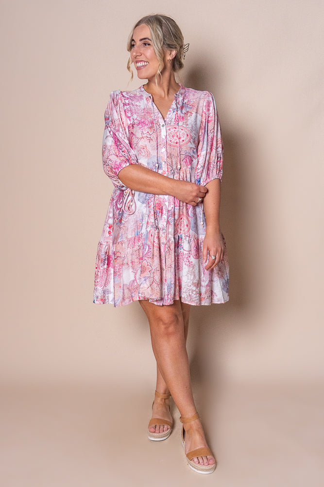 Ricky-Lee Mini Dress in Pink