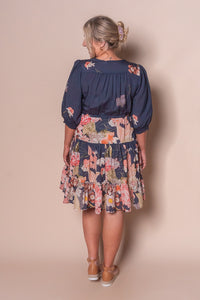 Tamara Floral Dress in Navy