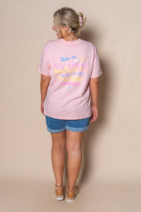 Vacation Relaxed Tee in Pink - All About Eve