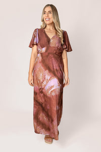 Niamh Midi Dress in Dusty Rose