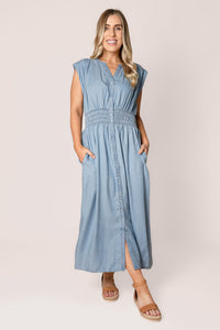 Bleu Dress in Light Blue - Foxwood