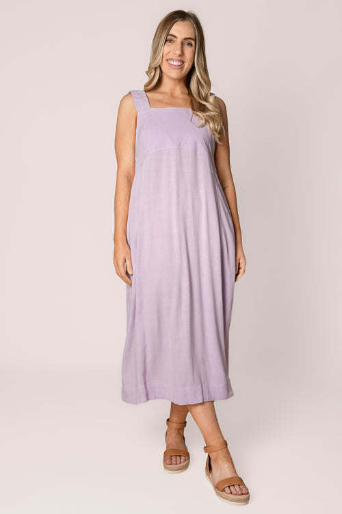 Sage Midi Dress in Pastel Lilac - Foxwood