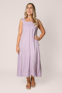 Sage Midi Dress in Pastel Lilac - Foxwood