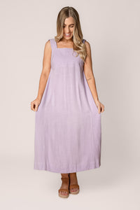 Sage Midi Dress in Pastel Lilac - Foxwood